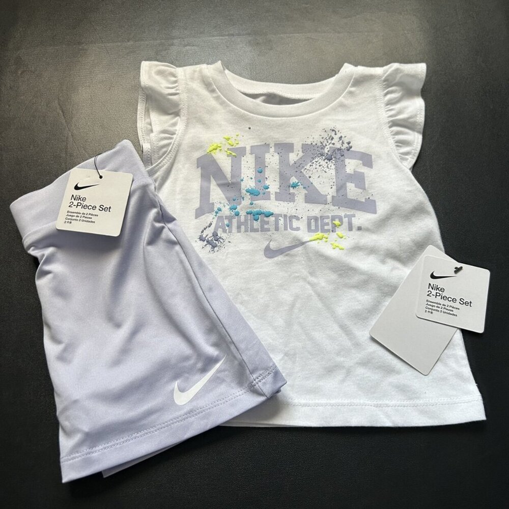 NWT Nike Flutter Sleeve Athletic Skort Set Girls Size 2T